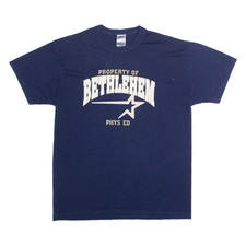 RUSSELL ATHLETIC Property Of Bethlehem Phys Ed Mens T-Shirt Blue USA M