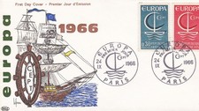 FRANCE 1966 FDC EUROPA YT 1490 ET 1491