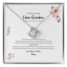 To My Future Grandma Necklace – Baby Announcement Gift from Bump