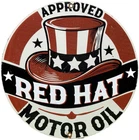 VINTAGE RED HAT GASOLINE PORCELAIN SIGN STANDARD OIL GAS STATION PUMP PLATE
