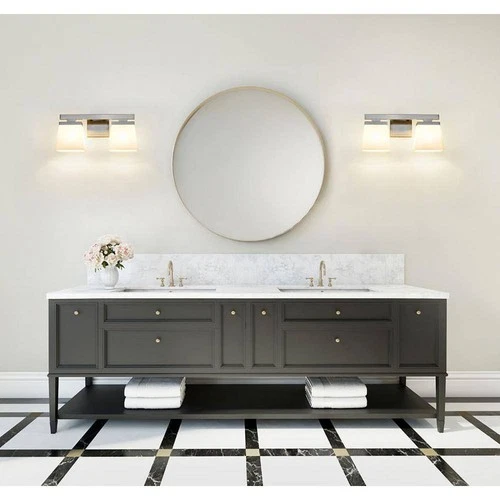 Z-Lite Astor 16" 2-Light Brushed Nickel Vanity Light w/Etched Opal Glass Shades - Picture 5 of 6