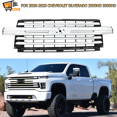 #ad #ad Painted Summit White Grille For Chevy Silverado 2500 3500 HD 2020 2023 84394564 $534.99