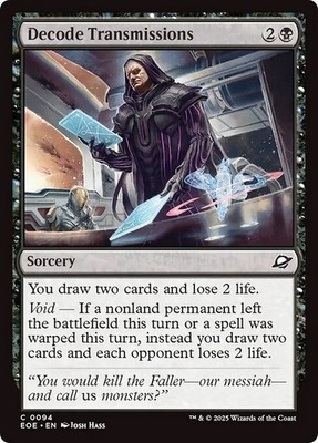 DECODE TRANSMISSIONS x4 mtg NM-M Edge of Eternities 4 Common