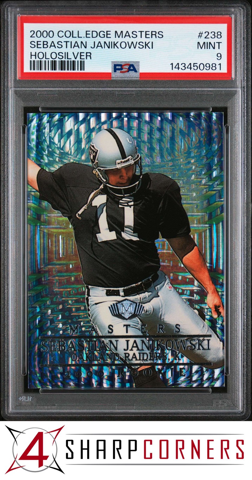 Sebastian Janikowski Collector's Edge Masters #238 Holosilver