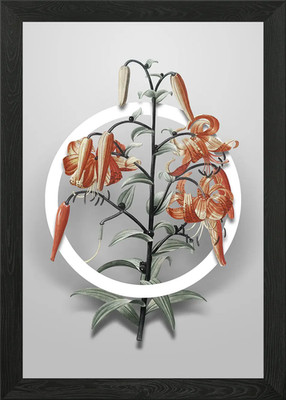 Vintage Tiger Lilie Blume gerahmtes Wandbild Poster Leinwanddruck Bild