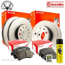 BREMBO Bremsscheiben Bremsbelag Bremsensatz + Reiniger vorne hinten für ALFA ROM