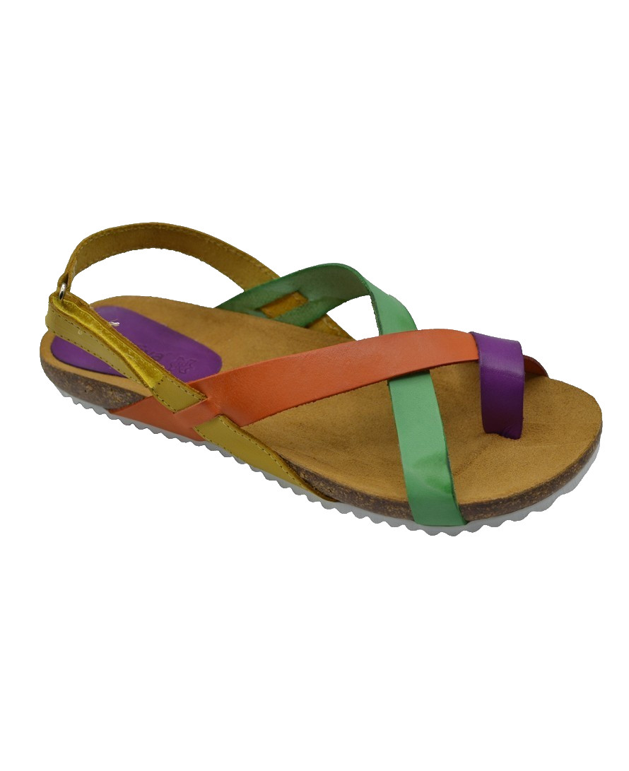 Sandalias Planas de Piel Multicolor Mujer – Cómodas, Hechas en España