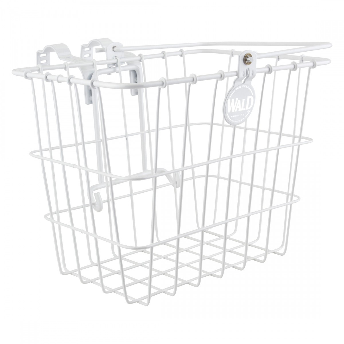 Wald Steel Quick Release Front Bicycle Basket for Commuting and Utility White 10190₽