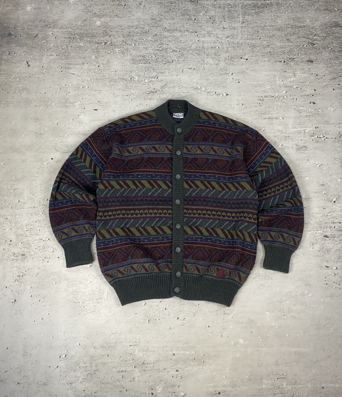 Cardigan maglione lana vintage Yves Saint Laurent con bottoni taglia XL