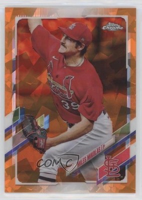 2021 Topps Chrome Sapphire Orange 4/25 Miles Mikolas #181 n1u