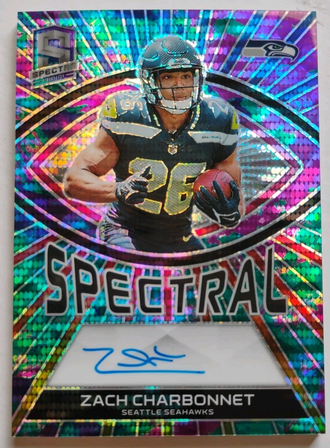 Zach Charbonnet Panini Spectra Spectral Signatures #SSZCH Celestial