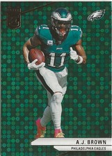 2024 Panini Donruss Elite A.J. Brown #69 Green Disco SP Philadelphia Eagles