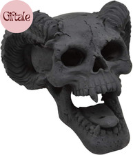 Demon Fireproof Fire Pit Fireplace Skull Gas Log for Ventless  Vent Free, Propa