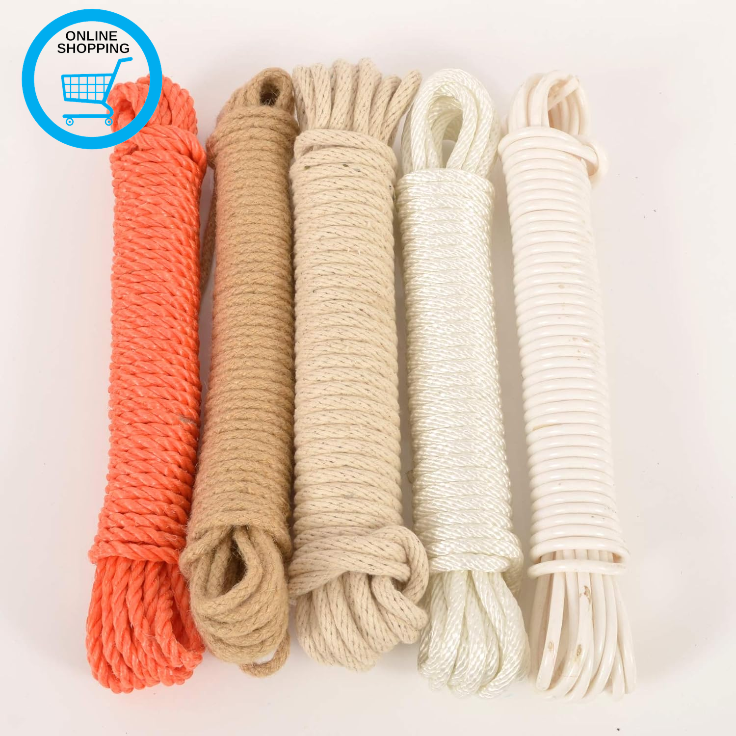5 Pack Assorted 10M Ropes Sash Cords Pulley Lines