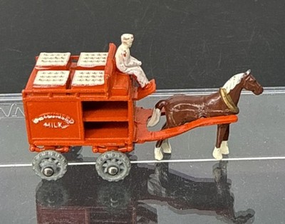 Moko Lesney Matchbox No. 7A Horse Drawn Milk Float Wagon England Ex Paint