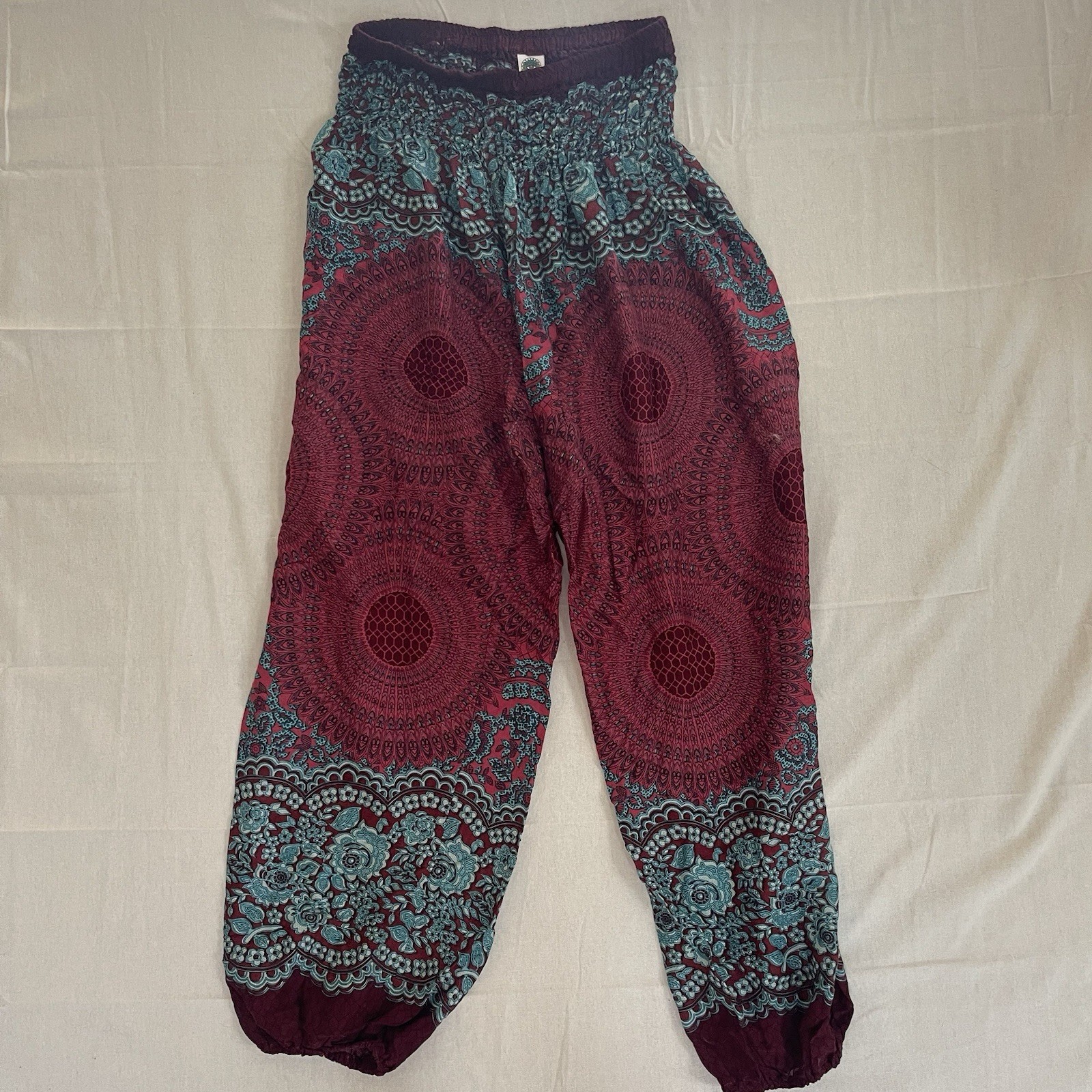 Patchwork Hippie Capri Pants Spring Boho Indie Wh… - image 1