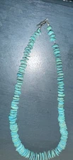 Howlite Beaded Disc Necklace 24 Inches
