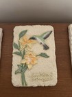 Set of 3 Hummingbird Floral 3D Resin Wall Plaques Decorative Vertical Art — photo 3
