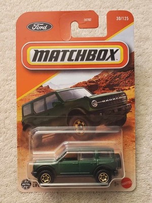 Matchbox 2021 FORD BRONCO, Green, SUV, Mud, Mountains #30/125 *PACKAGING