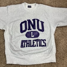 Vintage Ohio Northern University ONU Athletics Sweatshirt Sz L Thick USA Made