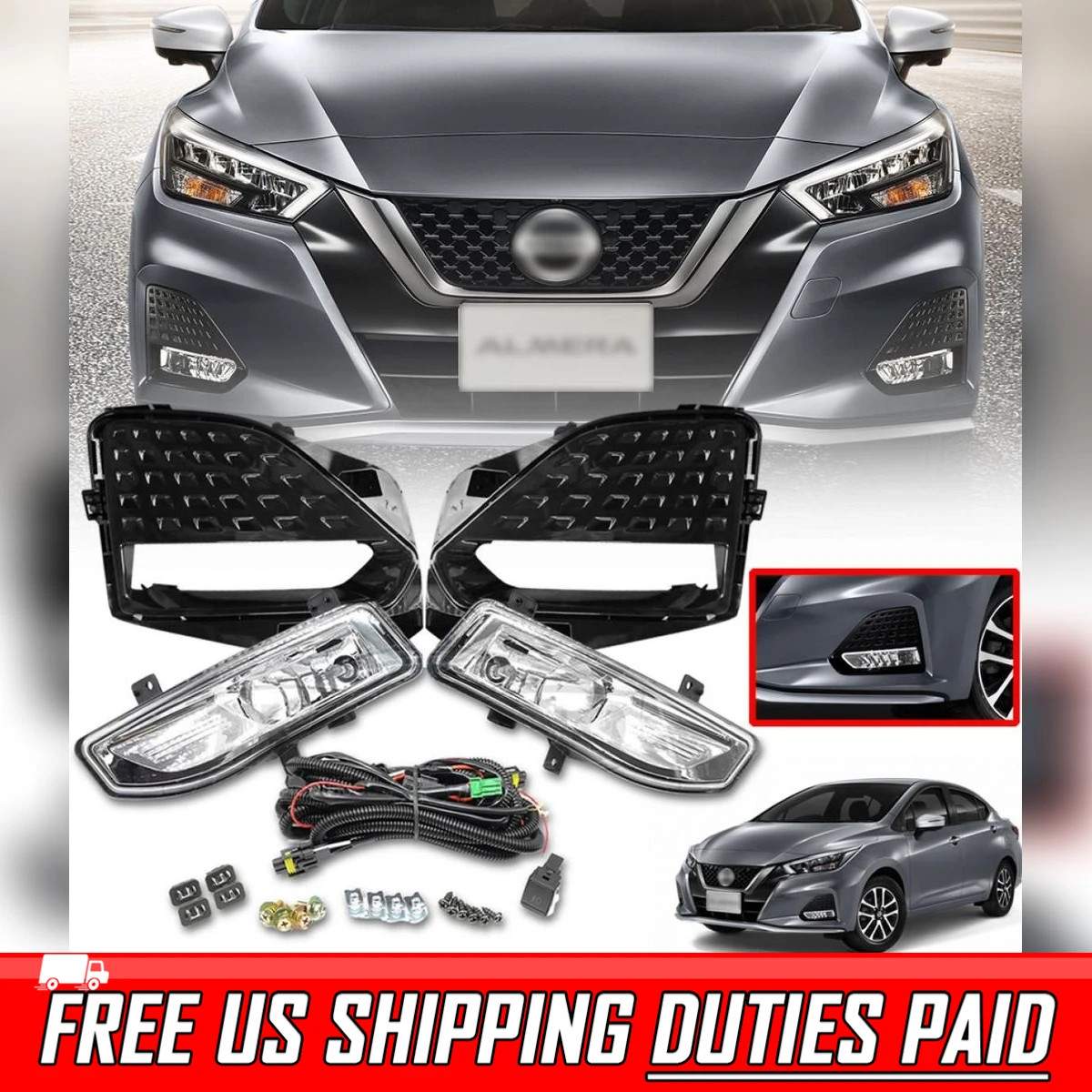 FOR NISSAN ALMERA SPORTECH VERSA SUNNY N18 2020-2021 SEDAN FOG