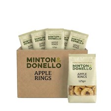 Minton & Donello Dried Apple Rings 6x125g Bulk Snack 18.47 per kilo