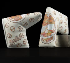 Swag Golf Herringbone Skull Putter headcover Blade Head cover⛳⛳⛳