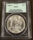 1890-O Morgan Dollar - MS63 - PCGS - Old Green Holder!