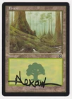 Signed Forest #348 MP Mercadian Masques Artist Rob Alexander 1999 WOTC MTG Magic