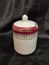 Royal Grafton Lidded Preserve Pot In "Majestic" Maroon, Excellent Condition