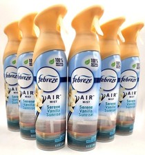 6 Pack Febreze Air Mist Out Door Fighting Air Freshener Room Spray Mist 8.8 oz