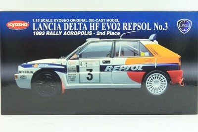 Kyosho 1/18 Lancia Delta HF Evo2 Repsol No.3 1993 Rally Acropolice