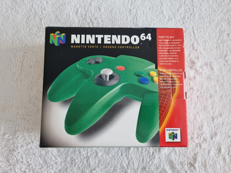 Manette Verte Nintendo 64 Officielle En Boîte Version FAH - Photo 4/4