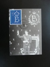 royalty King Baudouin maximum card Belgium 1986