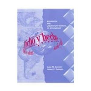 Dicho y hecho, Workbook: Beginning Spanish