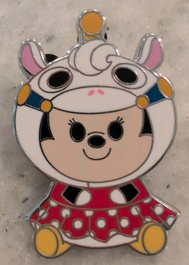 Disney Parks Mini Mixits Minnie Mouse Wearing Jingles Hat Disney Pin Trading New
