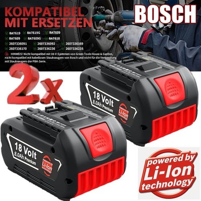 2x für Bosch Professional Akku 18V  8 Ah Li-Ion ProCORE BAT618 BAT609 GBA GSR