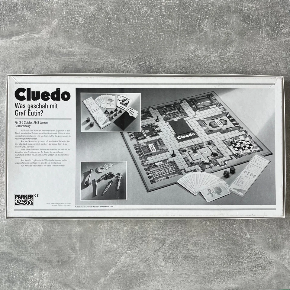 Cluedo Parker Das klassische Detektivspiel Spiel ©1982, 1987 vollständig - Bild 3 von 4