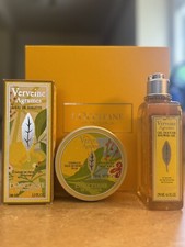 L'occitane Verveine Agrumes 3PC Set edt 3.3oz Shower Gel 8.4oz Fresh Scrub 4.7oz