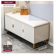 Shoe rack bench with door, Modern slim hidden shoe cabinet