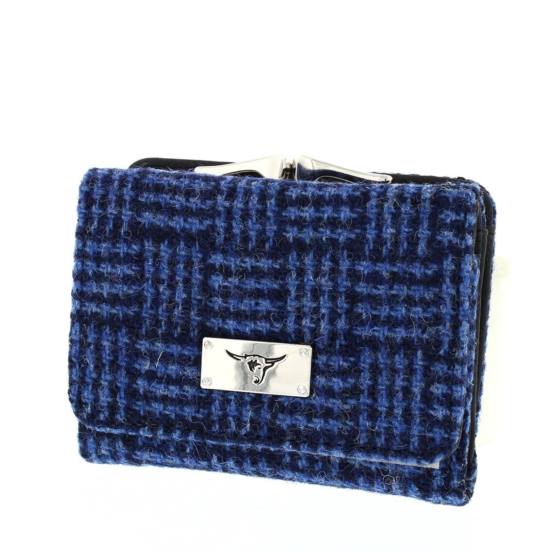 Glen Appin Borsa Piccola Donna In Harris Tweed Originale – Colore Blu/Turchese, Portamonete, Fatta A Mano In Scozia