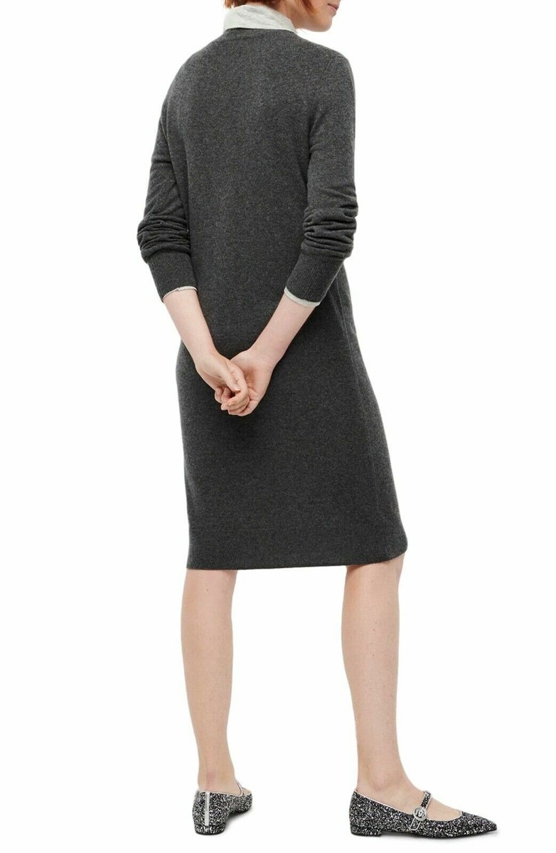 Maxi Dress J Crew Grey Dress NWT JCrew Long-sleeve Everyday Cashmere  Crewneck Sweater Dress Heather Grey S XL