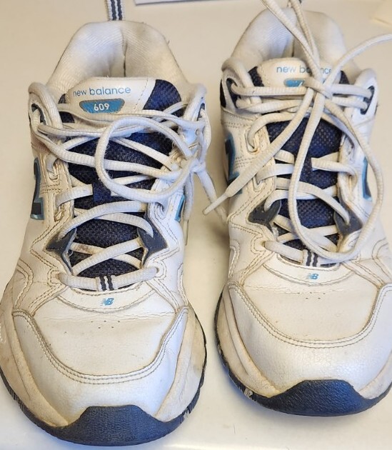 SAOLA Scarpe da ginnastica New Balance 609 da uomo taglia 8 cross training bianche blu