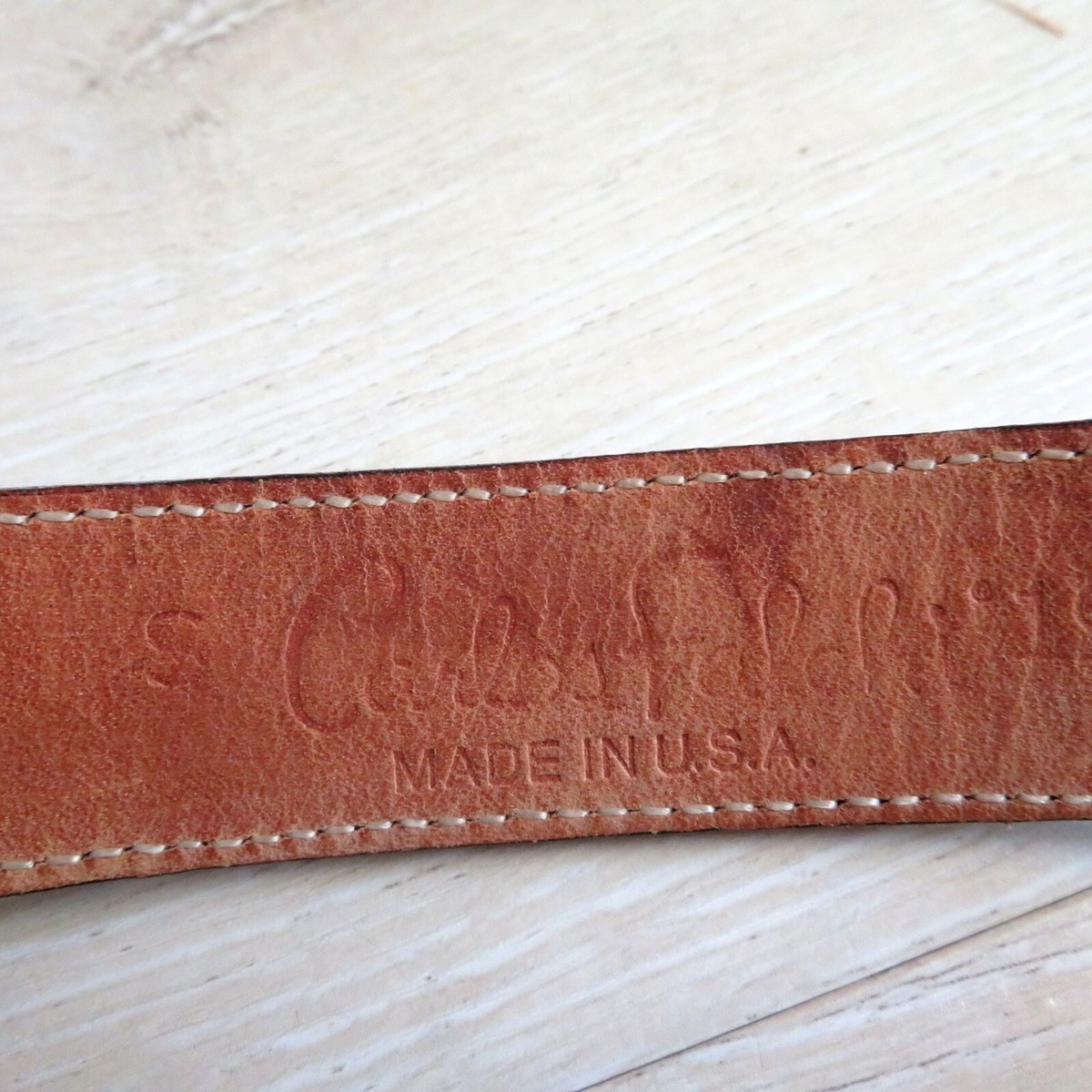 Vintage 80s Carlos Falchi Black Leather Belt Embossed Womens  display picture 3