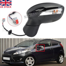 For Ford Fiesta 2008-2012 Left Gloss Black 6Wires Wing Mirror Electric Heated UK