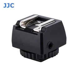 JJC JSC-9 Hot Shoe Adapter with Cold Shoe Foot and 1/4”-20 Tripod Socket with PC