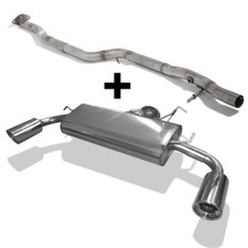 Duplex Edelstahl Racinganlage je 1x100 Mitsubishi Lancer 8 CYO Bj.2008-2012