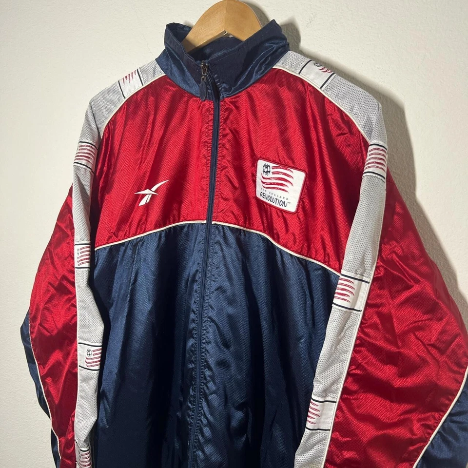 Ветровка тренировочная New England Revolution 1999 Reebok | винтажная футбольная M - Изображение 2 из 4