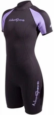 Women’s Purple Black Neo Sport Shorty Wet Suit Sz 12 XLarge -2mm Good Condition