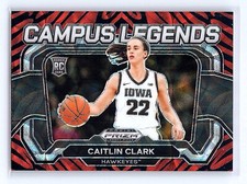 CAITLIN CLARK 2024 Panini Prizm Draft Rookie Campus Legends TIGER STRIPE #5 SSP